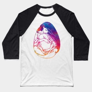 Pregnant Egg Woman drawing colorful Baseball T-Shirt